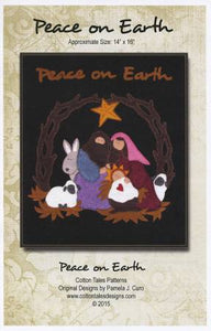 Peace on Earth Wool Applique Mini Wall Quilt Pattern