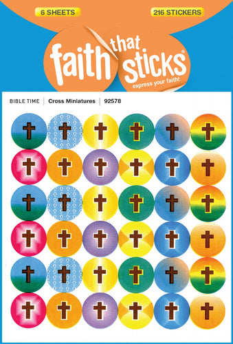 Cross Miniature Stickers 6 Sheets Set