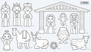 Nativity Cut & Color Sticker Roll Set
