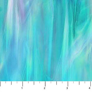 Spirit of Love Stained Glass Light Teal Cotton Fabric