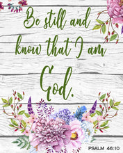 Be Still And Know Psalm 46:10 Large Cotton Fabric Panel