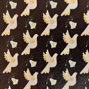 Dove of Peace Faux Leather Printed Vinyl Sheet