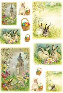 Easter Church Collage Rice Paper Sheet