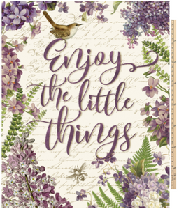 Uplifting Enjoy The Little Things Cotton Fabric Panel