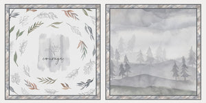 Ethereal Forest Courage Pillow Block Cotton Fabric Panel