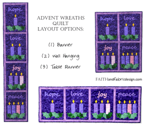 Advent Wreath Quilt & Table Runner Pattern