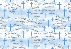 Faithful Psalms Clouds Cotton Fabric