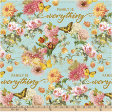 Uplifting Family Is Everything Cotton Fabric