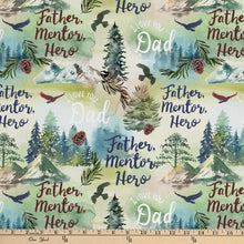 Love You Dad Digitally Printed Cotton Fabric