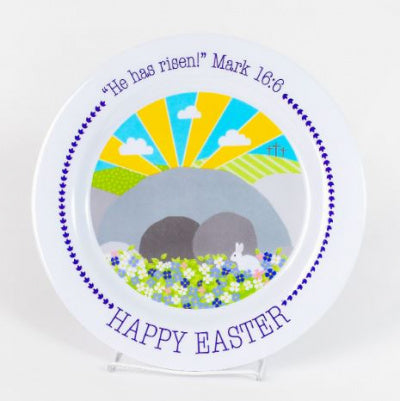 Happy Easter He Is Risen Plate