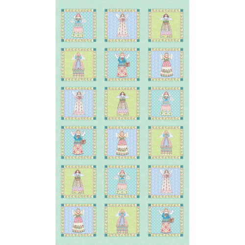 Garden Angels Cotton Fabric Panel