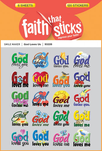 God Loves Us Stickers 6 Sheets Set