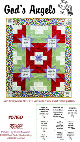 God's Angels Quilt Pattern & Fabric Panel Kit