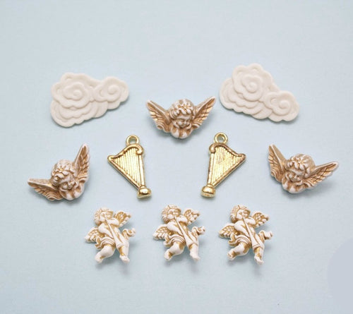 Angelic Cherub Buttons and Charms Set