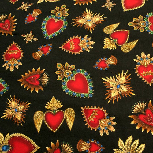 Sacred Heart Cotton Fabric
