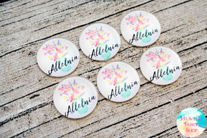 Alleluia Floral Glass Dome Cabochons 6ct