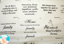 Anything Inspirational Patchwork Charm Square Religious Text Cotton Fabric Panel