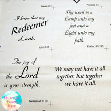 Anything Inspirational Patchwork Charm Square Religious Text Cotton Fabric Panel