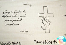 Anything Inspirational Patchwork Charm Square Religious Text Cotton Fabric Panel