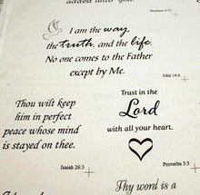 Anything Inspirational Patchwork Charm Square Religious Text Cotton Fabric Panel