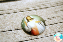 Divine Mercy Jesus Glass Dome Cabochons 6ct