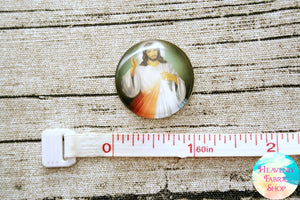 Divine Mercy Jesus Glass Dome Cabochons 6ct