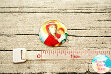 Madonna and Child Glass Dome Cabochons 6ct