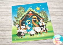 Nativity 8 inch Mini Fabric Art Panel