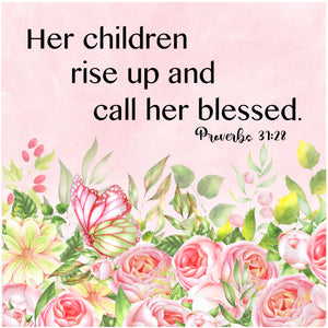 Call Her Blessed Proverbs 31:28 JUMBO 10.5 inch Mini Fabric Panel