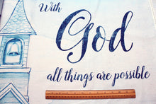 With God All Things Are Possible Large Cotton Fabric Panel