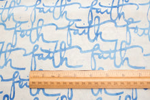 Batik Faith Words Grey Cotton Fabric