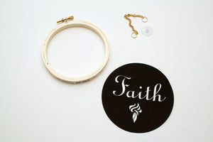 Laser Cut Faith Fusible Fabric Hoop Kit