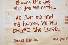 We Will Serve The Lord Joshua 24:15 Fabric Panel