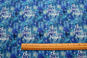 Christmas Peace Oh Holy Night Cotton Fabric