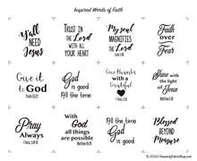 Inspired Words of Faith Charm Square Fabric Panel