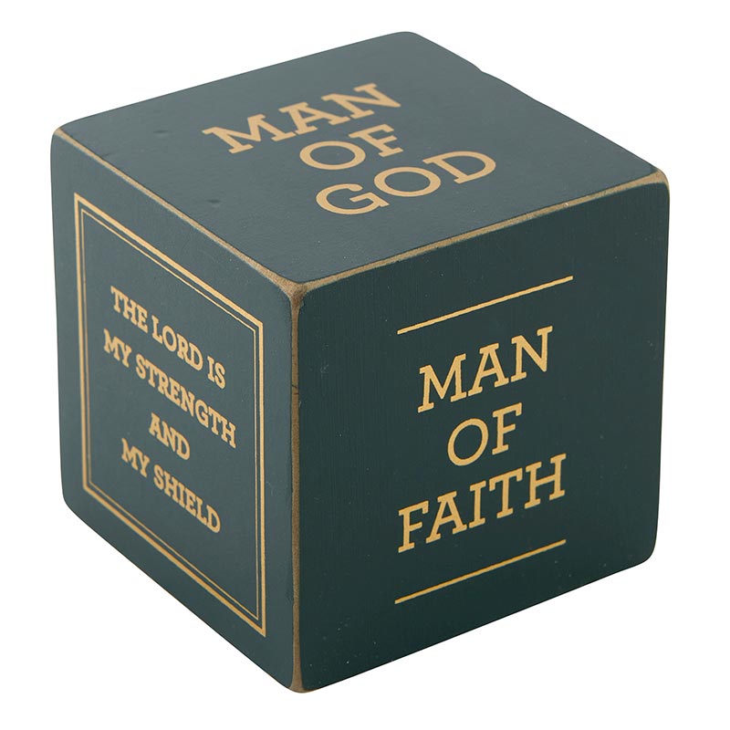 Man of Faith Quote Cube