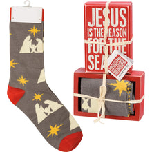Jesus Is The Reason Block Sign & Socks Set