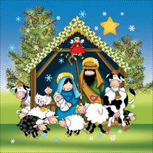 Nativity 8 inch Mini Fabric Art Panel