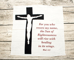 Sun of Righteousness Jesus Cross Prayer Cloth Cotton Mini Fabric Panel