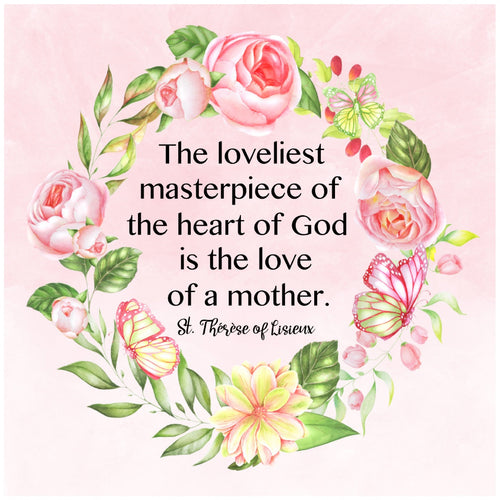 Heart of God Love of a Mother 6 inch Mini Fabric Panel
