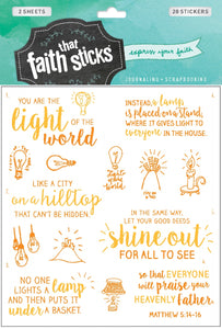 Matthew 5:14-16 Clear Stickers 2 Sheet Set