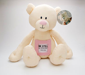 Pink Write On Message Bear Stuffed Toy