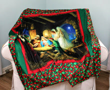 Born Is The King Nativity MINKY Fabric Panel