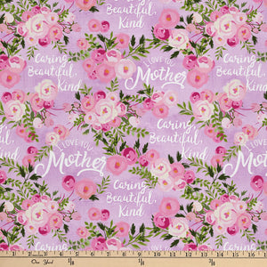 I Love You Mother Digitally Printed Cotton Fabric