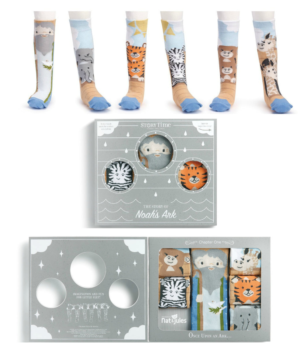 Noah's Ark Knee Sock Gift Set