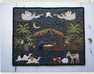 Our Savior's Birth Wool Applique Wall Quilt Pattern