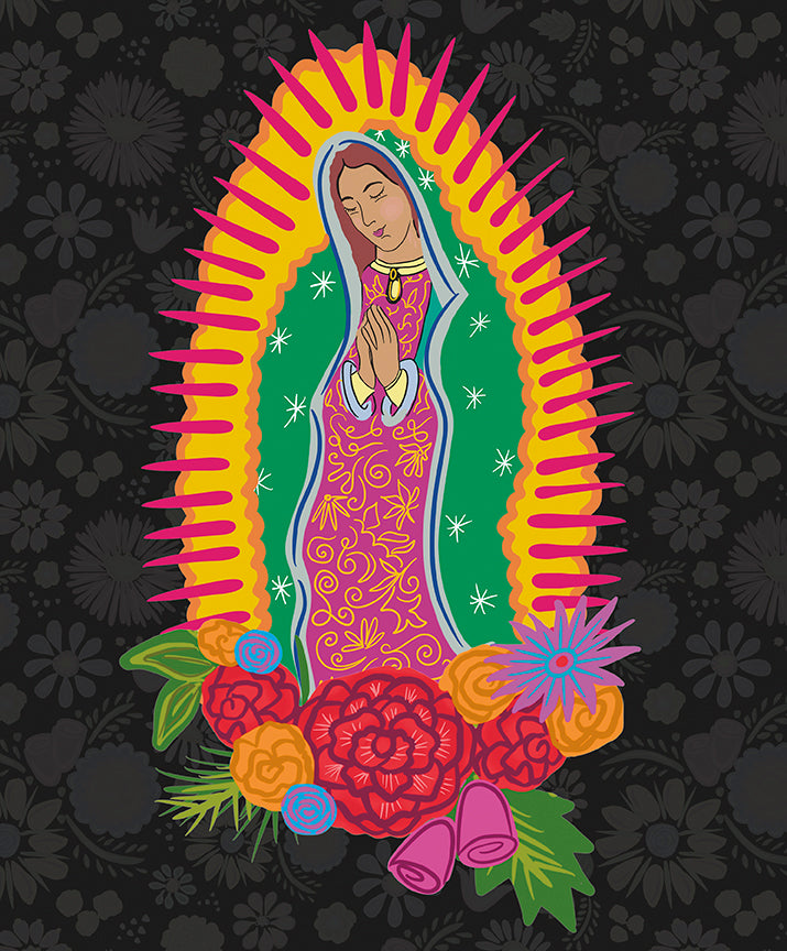Eleanor Our Lady of Guadalupe Cotton Fabric Panel