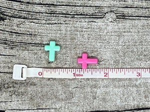 Acrylic Pastel Cross Beads 100 ct