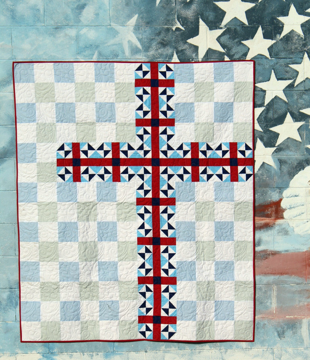 Patriotic Sacrifice Cross Quilt Pattern