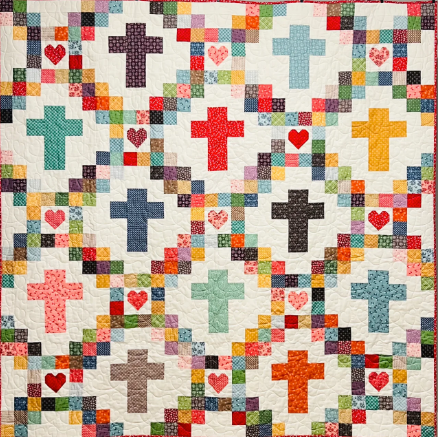 Perfect Peaces Cross Quilt Pattern